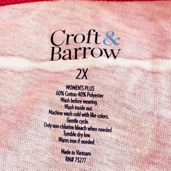 NWT CROFT & BARROW Women Sleeveless Pullover Plaid Elastic Waist Dress Size 2X - Picture 13 of 13